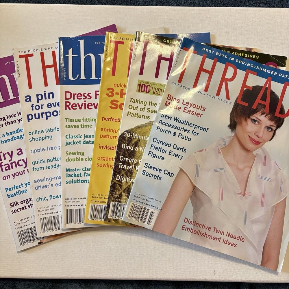 Threads Magazine 2003/2002/2005/2006 (6) Sewing Machine Patterns Teachables